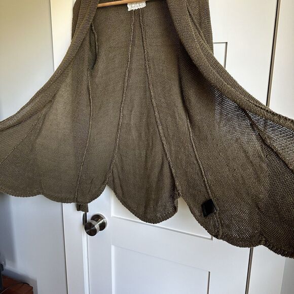 Anthropologie Scalloped Hem Open Front Cardigan Sz S Fairy Whimsygoth Boho - Picture 8 of 15